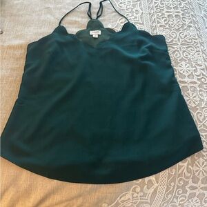 J Crew Green Camisole with Spaghetti Straps--Size 6